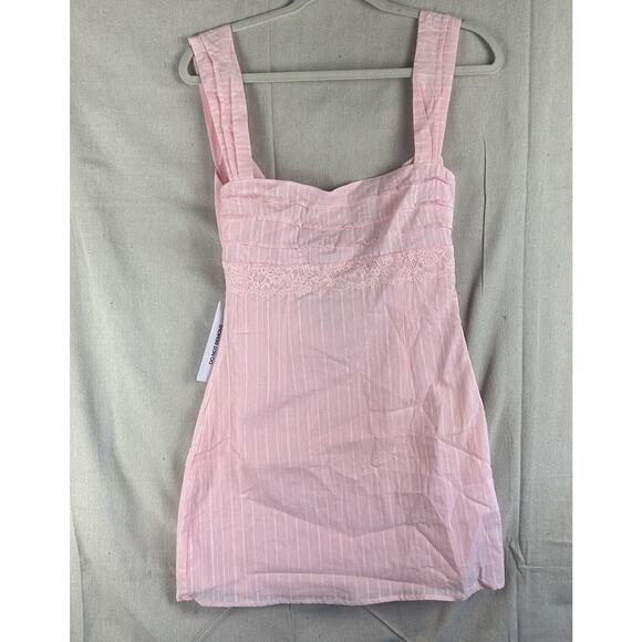Princess Polly Anyone But You Pink Mini Dress Tie Back Bow Sweet Sleeveless Sz 4 - Picture 2 of 16